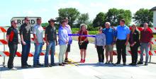 A Ribbon Cutting was held for the grand opening of the Sioux Point Road after the realignment project was completed June 22. The road officially opened after the ribbon cutting at 4 p.m. Present were members of the construction crew, North Sioux City City Council, North Sioux City Economic Development Corporation, Dakota Valley Business Council and Stockwell Engineering. Photo by Beth Hutcheson • timesreporter1@gmail.com