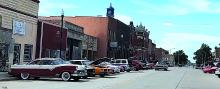 Many cars participated in the Tri-State Cruisers classic car cruise on Wednesday, July 19 in Elk Point. Photo by Shannon Jost • timesleader1@gmail.com