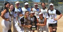 The Renegades 16U Thompson, a Sioux Falls club team, participated in the South Dakota State Fast Pitch Softball tournament in Sioux Falls July 8-9. Silja Gunderson, a student at Dakota Valley, plays on the team. She is pictured first in the front row from left holding the state trophy. Submitted photo