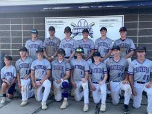 The 9uWestside Little League All Stars took 3rd place at the Iowa Little League StateTournament. Pictured are, from front left, Myles Burnside, William Lohr, Parker Jennett, Graham Riibe, Jordy Mousel,Jack Galles,Logan Frazee,Alex Althaus,Ty Janssen,Jacob Bird and Miles Carter;and back, Head Coach Mike Galles, Assistant Coach Scott Frazee and Assistant Coach Gary Riibe Jr. Ollie Knoepfler is not pictured. Photo by Kelly Riibe • times2reporter@gmail.com