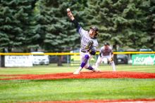 Noah Graham pitched for the Panthers during the state tournament.