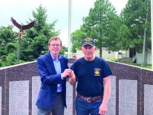 Vietnam Veteran Steve Von Minden from Dakota Dunes is recognized by SD Representative Dusty Johnson for his service to our country. Johnson recognized Von Minden on Aug. 1. The program for Vietnam Pinning is due to expire in 2025. If you would like to nominate a Veteran for their Vietnam service, or if you want to nominate yourself, please contact Dusty Johnson or your local VSO. Submitted photos
