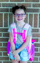 Brexlee gets ready for her first day of Kindergarten. Photo by Beth Hutcheson • times1reporter@gmail.com
