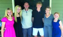 Jeremiah and Holli Bradshaw recall their feelings during the terrorist attacks on Sept. 11, 2001. Pictured are their family, from left, Addi Bradshaw, Ella Bradshaw, Jeremiah Bradshaw, Avery Bradshaw, Holli Bradshaw and Isabel Bradshaw.