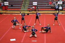 The Dakota Valley Cheer team competed in Yankton Sept. 7.They scored a total of 174 and only had 2 deductions in points. Submitted photo
