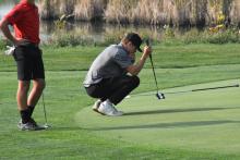 Dylan Lukken golfed his way to a 13th place finish and medaled at The Bluffs Golf Course in Vermillion.   Photo by Randy Uhl