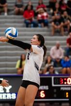 Cameryn Sommervold passes the ball during the Panther’s opening game of the season against Yankton. 