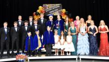 The Elk Point-Jefferson Homecoming Court consisted of, front from left, Jonah VandeVegte, Max Campbell, Jase Sedivy, Elin Holgate, Sloane Sadler and Charlotte Schaffert; middle, Andrew Quiett, Owen Rigg, Keaton Gale, Grayson Girard, Kaitlyn VanRoekel, Bentlee Kollbaum, Molly Geary and Gracelynn Bruns; and back, Aiden Zach, Garrett Merkley, Evan Fornia, King Kayden Moore, Queen Natalie Heuertz, Linley Schmitz, Grace Peed and Avery Norris. Photo by Peterman Sports Photography • stevepeterman5@gmail.com