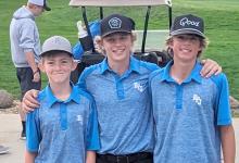 Austin Hanson, Carter Langle and Ben Akin all qualified for the Boys Golf State Tournament Oct. 2 and 3. Submitted photo