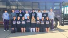 The Dakota Valley Panthers sent full teams for both the boys and girls to the State Class A Tournament in Sioux Falls on Oct. 20. Pictured are, front from left, Sophia Redler, Mia Riibe, Jaycie Rush, Alex McCullough, Ella Otten, Rachel Hersom, Maylee Rose and Finley Huber; and back, Cole Brown, Jack Brown, Colton Wright, Jamison Gould, Brayden Karkalik, Michael Green, Geoff Nelson and Joe Cross. Photo by Kelly Riibe • times2reporter@gmail.com