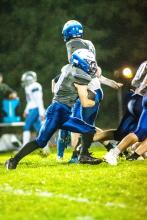 Jacob Gale runs into the endzone for 1 of his 2 rushing touchdowns Oct. 6. Photo by Peterman Sports Photography • stevepeterman5@gmail.com