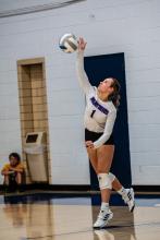 Bria Perryman serves the ball for the Panthers against Canton C-Hawks. Photo by Peterman Sports Photography stevepeterman5@gmail.com