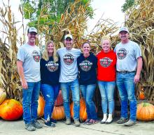 Owners of Adele’s Cat Pumpkin Patch are Dan and Ashley Trudeau, Travis and Kathy Geary and Erin and Nick Hammitt. Submitted photo