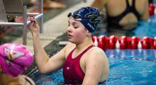 Natalie Patee of Dakota Dunes swam with her team at the 2023 Iowa Girls State Swimming and Diving Meet Nov. 10 and 11 in Marshalltown, IA. She placed 4th in the 100-yard freestyle and 5th in the 200-yard freestyle. Submitted photos