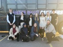 The Dakota Valley debate team participated in two competitions on Nov. 17 and 18. Pictured are, from front left, Allee Murray, Aneesa Yusuf, Rowen Higman and Coach Andrew Stewart; and back, Bennet Jensen, Olivia Irlbank, Aisha Abdurahman, Ashley Phillips, Moon Jorgensen,Rachel Bryan and Brayden Karkalik. Submitted photo