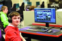 Eli Honner, a Dakota Valley junior, helped implement a live streaming aspect for Dakota Valley fans to watch the Panthers’ esports competitions. Photo by Kelly Riibe • times2reporter@gmail.com