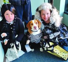 Addams Family decided to stop in at the Leader-Courier office during the Elk Point Chamber’s Halloween on Main Oct. 31.