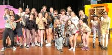 Some members of the PUFFS cast are, front, from left, Grace Powell, Madisen Grooms, Madeline Miller, Madison Glover, Danica Euliss, Bailey Link and Mia Riibe; middle, Lewis Pick, Drew Ferrell, KodaJaydence Jorgensen, Rayne Hermes, Addy Kellen, Kali Nicholds, Aurora Happe, Madison Deanda Dietrich and Shia Deanda Dietrich; and back, Aiden Keenan, Sage Agrimson, Kaleb Haiar, Owen Oberg, Ian Greene and Mia Oliva. Submitted photo