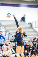 Senior Grace Peed had 8 kills against Dakota Valley in the second round of Region 4A play Nov. 2. Photos by Peterman Sports Photography • stevepeterman5@gmail.com