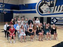 There were 18 new members inducted into the Husky Chapter of National Honor Society on Nov. 9. Submitted photo