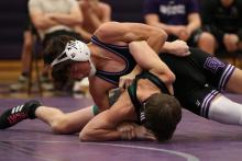 Tanner Boonstra won a match by a decision of 10-5 over West Monona-Whiting at the MOC-Floyd Valley Quad Saturday, Dec. 2. Submitted photo