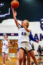 In the last three games Ella Otten has scored 53 points for Dakota Valley. She’s pictured here going up for a layup against Canton. Photo by Peterman Sports Photography stevepeterman5@gmail.com