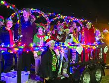 Members of the Dakota Valley High School Choir sang Christmas Carols during the Holiday Light Parade Nov. 30. See more photos on page 12. Submitted photo