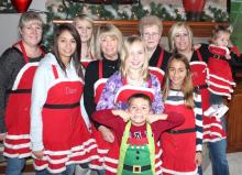 Though the photo is 10 years old, it is one of the family’s favorite photos as Gram Shirley is pictured during the holiday cookie day. Pictured are, front from left, Logan Collette; middle, Ally Smith and Tomi Ross; and back, Shan Smith, Dani Ross, Brea Smith, Candy Ross, Gram Shirley Ross, Kary Collette and Raegan Collette. Submitted photo