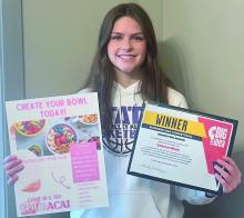 Emerson Mead, a Dakota Valley junior, was awarded the Marketing Design Award and was honored as a top-ten finalist in the Big Idea SD competition. Photo by Peterman Sports Photography stevepeterman5@gmail.com