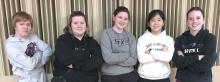 Dakota Valley Students playing in the Honor Band were, from left, Brendan Lindsey, Jordyn Newman, JaeLyn Bacan, Tyra Yi and Mia Riibe. Submitted photo