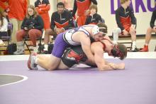 Noah Hede finished in 4th place in the 175 bracket at the region tournament Feb. 16 to qualify for state. File photo