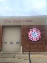 In conjunction with the new video board sign located out front of the North Sioux City Fire Department, the department added their fire logo to the outside of the building. While the video board was put up quite some time ago, the logo is now finished and was installed the first week in February. Photo courtesy of North Sioux City Fire Department