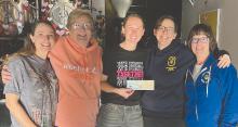 Jefferson Beer Supply presented Fore the Cure a check for $750 from their recent ‘Pour the Cure’ collaboration. Pictured are, from left, Corri Rubida, Tari Skogsberg, Samantha Hanson, Nicki Werner and Michaeleen Roark. Submitted photo