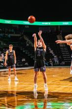 Charlie Margeas concentrates on the basket and makes both of his free throws against Sioux Falls Christian March 15. Photos by Peterman Sports Photography • stevepeterman5@gmail.com