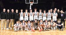 The Dakota Valley Boys Basketball team finished in 3rd place at the SDHSAA Class A State Basketball Tournament March 14-16. Pictured are, from front left, Cash Slater, Dylan Lukken, Charlie Margeas, Jaxson Wingert, Grant VanDenHul, Jordan Grienke, Luke Harrison and Carver Fritchen; and back, Chris Schmidt, Ryan Ferrar, Nate Schipper, Maddox Wingert, Tyler Cornelsen, Luke Bruns, Drew Lukken, Seth Reinhardt, Luke Anema, Logan Collette, Grady Ramos, Brian Uhl, Sean Meiske, Jason Kleis, Trae Bergh, Joey Milner 