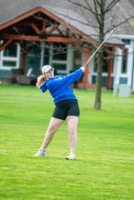 Ella Hayes puts toward the hole May 3 at EPJ Invitational. Photo by Peterman Sports Photography • stevepeterman5@gmail.com