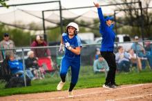 Hannah Nearman heading for home May 3 against Beresford. Photo by Peterman Sports Photography • stevepeterman5@gmail.com