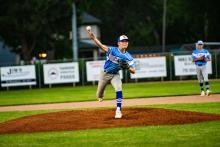 Brody Van Roekel on the mound for the Huskies. Photo by Peterman Sports Photography • stevepeterman5@gmail.com