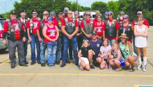 N.W. Iowa American Legion Riders pictured with Adam Spates and his family on July 21, 2024. Submitted photo