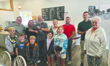 Union Bean owners, family and chamber members celebrate the Chamber ribbon cutting June 17, 2024. Submitted photo