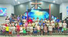 Elk Point United Parish held a Scuba Diving into Friendship with God VBS over four Sunday evenings in July and August. The kids went on an adventure under the sea, learning about diving into a relationship with Jesus. They enjoyed celebrating Jesus in song, playing games, and doing crafts. They also learned scripture. The generous kids and families donated over 250 items to the food pantry.