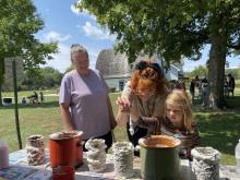 Candle making was a fun way for Adams Homestead Celebration to transport visitors back to the pioneer days. Submitted photos
