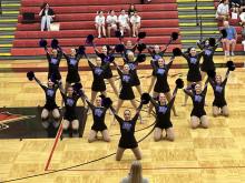 The Panther dance team performs their pom routine in Yankton on Thursday, Sept. 12, 2024. Submitted photo