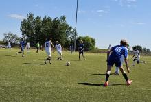 The Dakota Valley boys varsity soccer squad worked hard against a top seeded, Class AA opponent on September 20, 2024 in Sioux Falls. Submitted photos