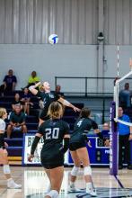Photo by Peterman Sports Photography • stevepeterman5@gmail.com Sammy Kimbell goes up for the kill versus Beresford on Sept. 10, 2024.