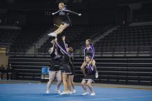 The Dakota Valley competition cheer squad performed in the Class A state contest on Friday, October 25, 2024. Photos courtesy of SDPB