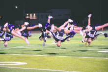 The DV dance team performed their pom routine to a big crowd during Panther football's halftime on Oct. 4, 2024. See more HOCO photos on pgs. 8-9. Photo by Kelly Riibe • times2reporter@gmail.com