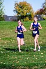 Mallory Riibe, bib #162, and Jalyn Norton, bib #158, both had good 5K runs to medal on October 7, 2024. Photos by Peterman Sports Photography • stevepeterman5@gmail.com
