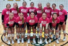 Back row from left: Laney Trometer, Katherine Hayes, Camryn Norris, Ashley Brewer, Bentlee Kollbaum, Jillyan Vande Vegte, Paige Jacobs, and Cera Schmitz. Front row from left: McKinley Hammitt, Molly Geary, Courtney Brewer, Kaitlyn Van Roekel, and Sam Marx. Submitted photo