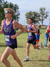 Bennett Jensen, bib #3316, and Will Schnabel, bib #3322, ran hard for DV in Lennox.